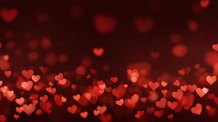 Romantic red heart bokeh background for valentine celebrations love themes and festive seasonal designs