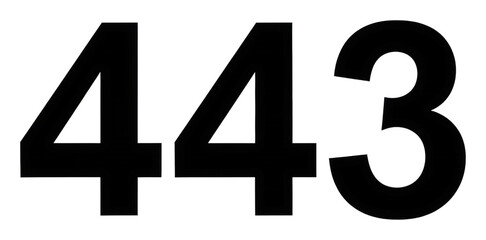 Fototapeta premium Exploring the significance of number 443 in cultural contexts visual isolated on transparent background