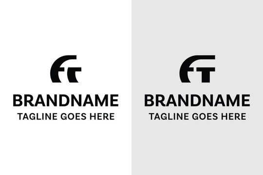Letters FR and FT Simple Logo, suitable for any business with RF FR TF FT initials