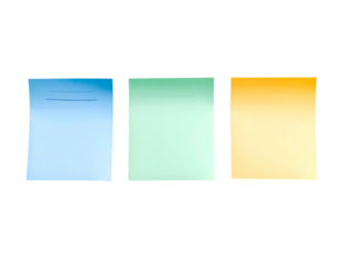 Three Colorful Gradient Square Shapes.