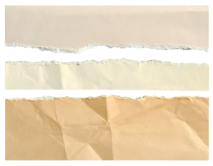 Stack of Crinkled Brown Paper Sheets.