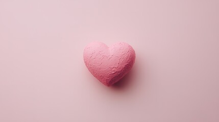 Minimal valentine's day chaos pink heart art on a soft background for creative inspiration
