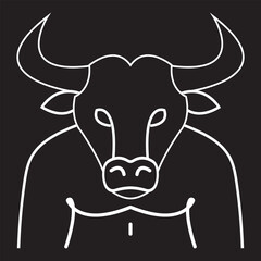 Mythical Phoenix and Bull Icon Set. Collection of phoenix and bull mythical creature icons in line and solid styles, suitable for logos, branding, tattoos, and fantasy design.EPS10/AI.

