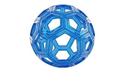 Blue Geometric Sphere