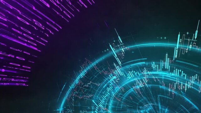 Futuristic Data Streams and Digital Financial Analytics Interface
of flowing digital data and inancial charts, representing artificial intelligence, big data processing, and high-tech global market 