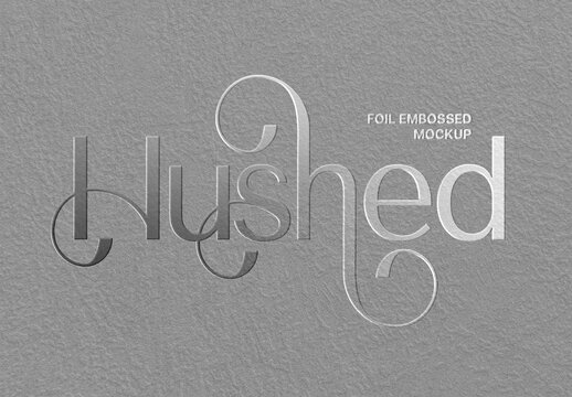 Silver Foil Mockup