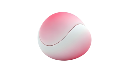 Abstract pink and white gradient sphere