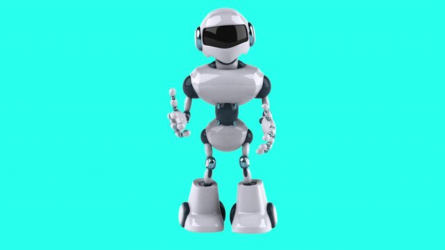 Fun 3D cartoon robot talking (with alpha channel)