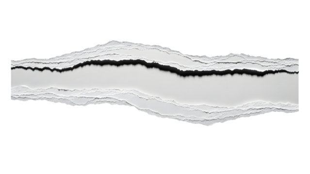 A grayscale image of a wavy white surface isolated on transparent background - Powered by Adobe