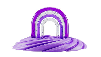 Purple Rainbow Archway on Swirling Slime