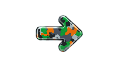 3D Arrow with Camouflage Pattern