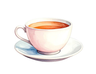 Fototapeta premium Watercolor Painting of Tea Cup.