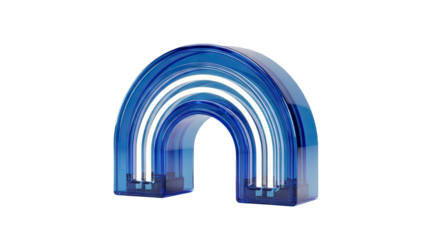 Blue Neon Rainbow Arch Lamp
