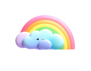 Soft Toy Cloud with Rainbow Arch.