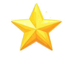 Golden Yellow Star Icon Illustration Design.