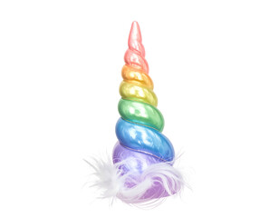 Rainbow Unicorn Horn with Sparkles and Magic.