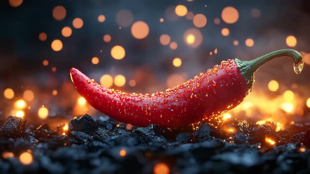 grilled chili pepper