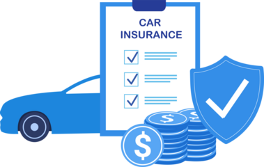  Car insurance concept.Man deal with insurance agent and signing form 