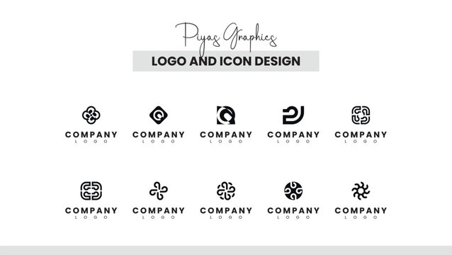 Creative Minimal Black Logo Icon 