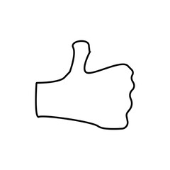 thumbs up device vector icon like sign