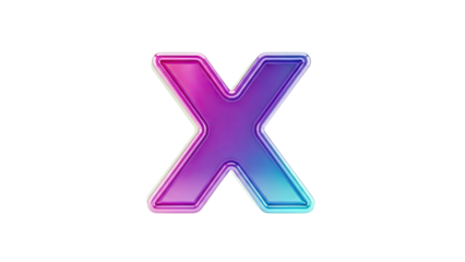 Gradient 'X' with Metallic Sheen