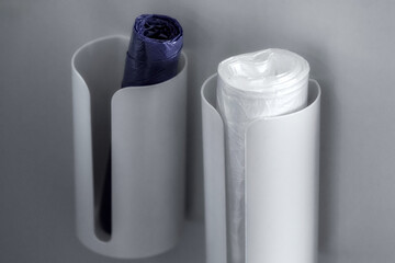 wall-mounted nail-free plastic trash bag holders