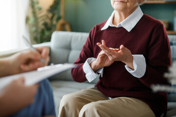 patient with a doctor in medical office