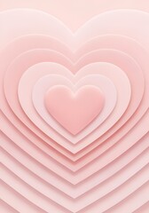 Soft pink layered hearts creating a beautiful gradient effect