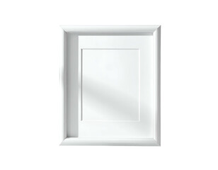 White Framed Picture on White Background.