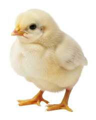 Fototapeta premium Charming baby chick hatching in a cozy farm environment isolated on transparent background
