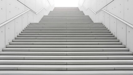 Endless Stairway Leading to an Uncertain Future Destination Concept