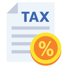 Tax icon design. Tax file and coin icon