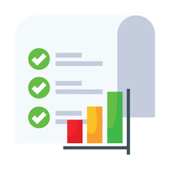 File checklist icon design. Business file checklist