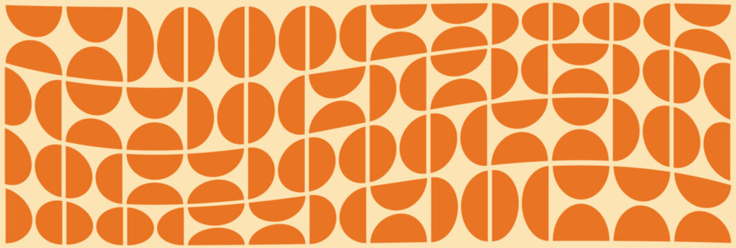 Vintage wallpaper with wavy geometric patterns