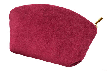 Velvet pouch isolated