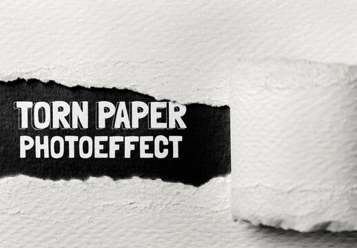 Torn Textured Paper PSD Photo Effect