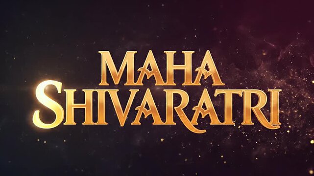 Maha Shivaratri Modern Devotional Typography Gentle Letter Reveal