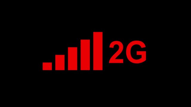 2G network icon design in flat icon. 2G network icon animation in background computer and smartphone internet sign symbol.