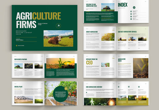 Agriculture Garden Brochure Landscape Template