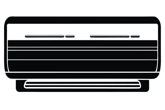 air conditioner silhouette line art vector illustration