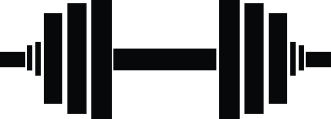 Gym dumbell icon Black silhouette of a man holding a digital tablet device with a blank touchscreen display sitting in a black silhouette of a white chair for business and technology communication