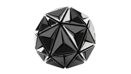 Black Geometric Sphere
