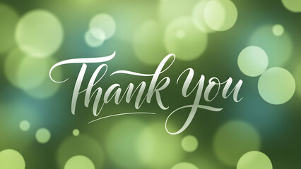 A heartfelt expression of gratitude with bokeh background