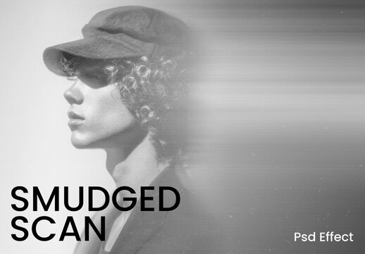 Smudged Scan PSD Photo Effect