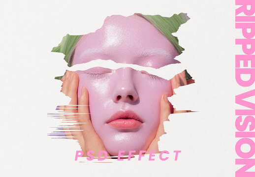 Ripped Vision PSD Photo Effect