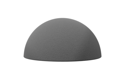 Minimalist Grey Dome on Black Background