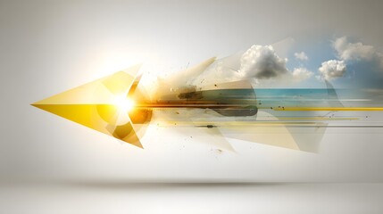 strategy visualization using layered transparent shapes and directional motion