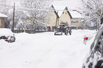 A corner of the yard covered in snow