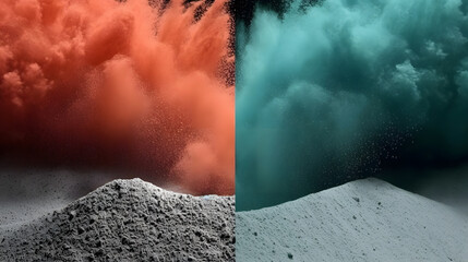 Teal Coral Powder Blast