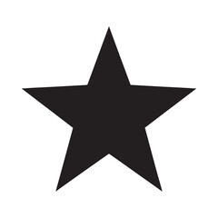Obraz premium A simple black star shape isolated on a white background